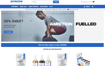 Hol Dir für die Bestellung Deiner Proteinnahrung mit dem Myprotein Gutschein tolle Kaufvorteile.