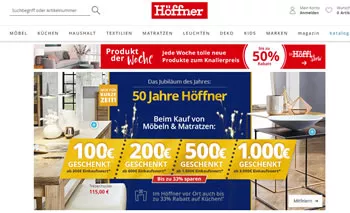 Im Onlineshop mit einem Möbel Höffner Gutschein sparen Aktuelle Rabattaktionen und Gutscheine findest Du auf der Startseite bei Höffner.