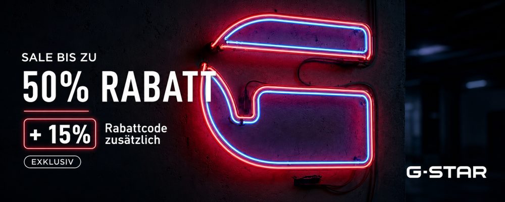 50% + 15% Rabattcode für g-star