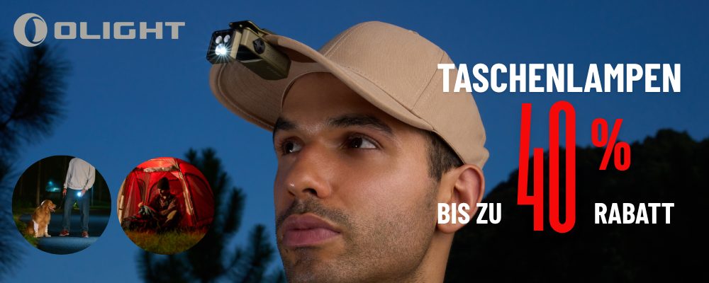 Bis zu 40% Rabatt auf Taschenlampen bei Olight