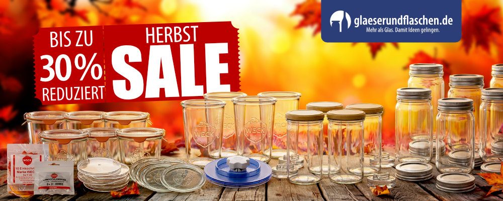 Bis zu 30% Rabatt bei Gläser & Flaschen